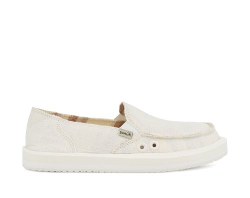 Sanuk Donna ST Hemp - Sanuk Shoes Womens White - Philippines TBQLNE920